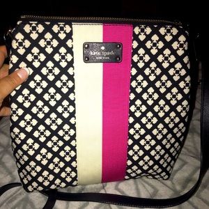 Kate Spade Black and Pink Patterned Bag